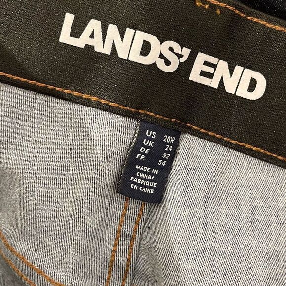 Lands End Womens Denim Double Button Straight Jeans Blue Size 20W NWT - Picture 6 of 10